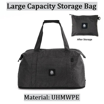 Large Capacity Expandable UHMWPE Travel Bag Waterproof Foldable Duffle Handbag for Outdoor Camping Sports Overnight Travel Trip