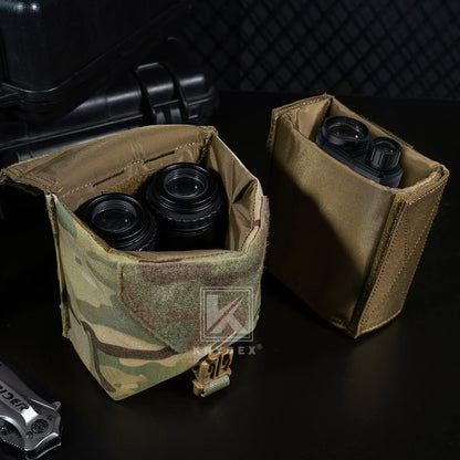 KRYDEX Tactical Night Vision Pouch MOLLE NVG Bag with Padded Goggle Carrying Case For NVG14 NVG15