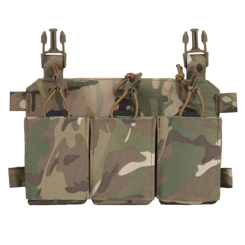 OPHIDIANTAC Insert buckle Triple mag Bag 5.56mm Tactical Rifle Airsoft AR15 M4 M4A1 AK mag bag with quick-pull insert plate