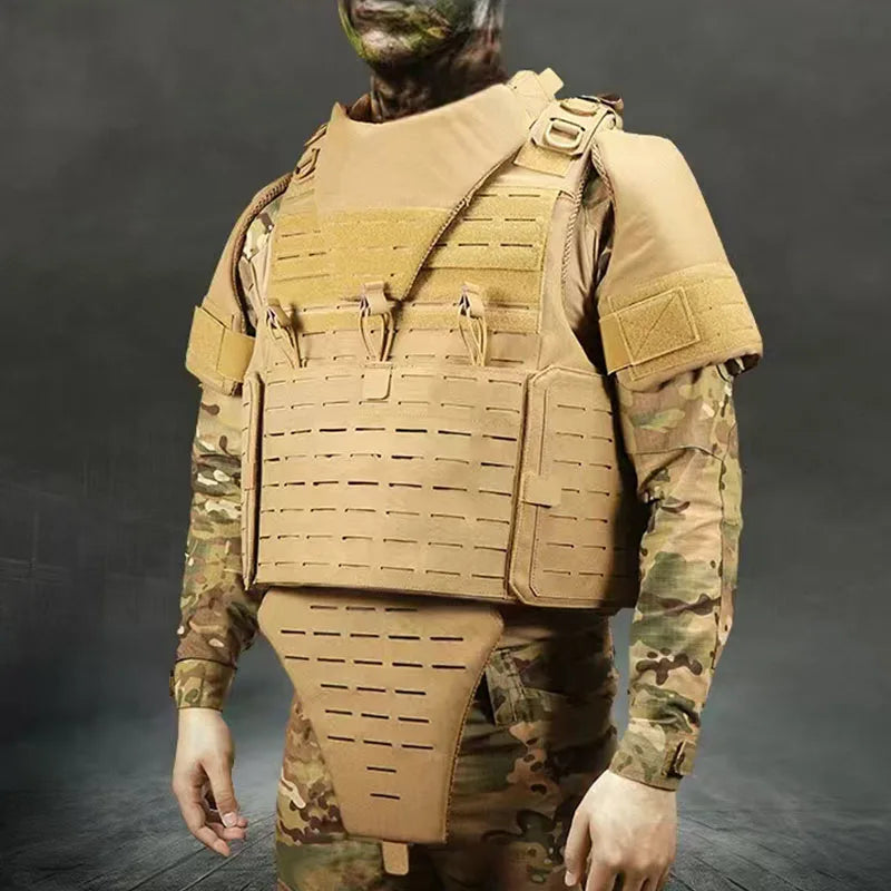 YAKEDA Fully Protective Tactical Breathable Vest Wear-resistant Camping CS Training Clothing Equipment