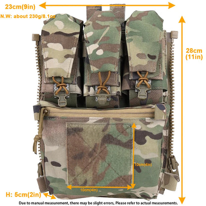 Assault Adapt Banger Back Panel Zip On Rear Pack Tactical Vest  V5 Plate Carrier Accessories Bag GP Pouch Multitools Pocket
