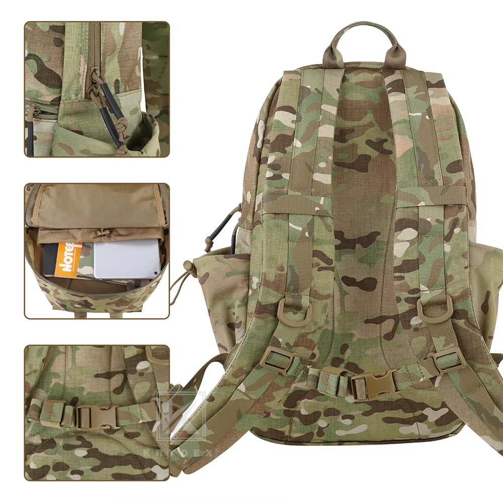 KRYDEX 14L Daypack Outdoor EDC Backpack Tactical Range Pack Travel Hiking Sport Hunting Lightweight Waterproof Backpack Bag