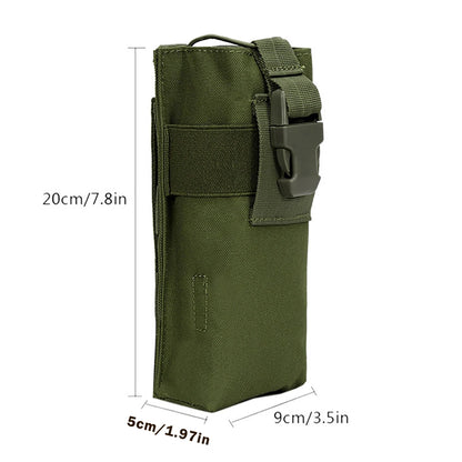 Tactical Molle Radio Walkie Talkie Pouch Water Bottle 600D Nylon Kettle Cover Hunting Waist Pouch Outdoor Hiking Camping Holder