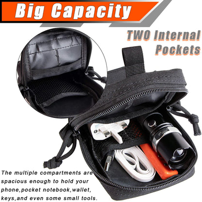 Hunting MOLLE EDC Utility Waist Bag & Cell Phone Pouch Compact Gadget Organizer Vest Pack Purse Smartphone Holster