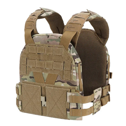 KZ Tactical Vest 500D Nylon Lightweight Breathable with Adjustable Straps & Multiple Pockets for Military Airsoft Paintball