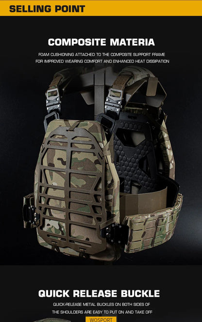 Tactical Vest PFM S&S2.0 Lightweight Combat Quick Release Adjustable Buckle Vest Rescue Rope Hunting Paintball CS Game Vest