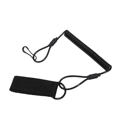 Elastic Lanyard Rope Tactical Anti-lost Spring Safety Strap Gun Rope For Key Ring Chain Flashlight Hunting Accessories