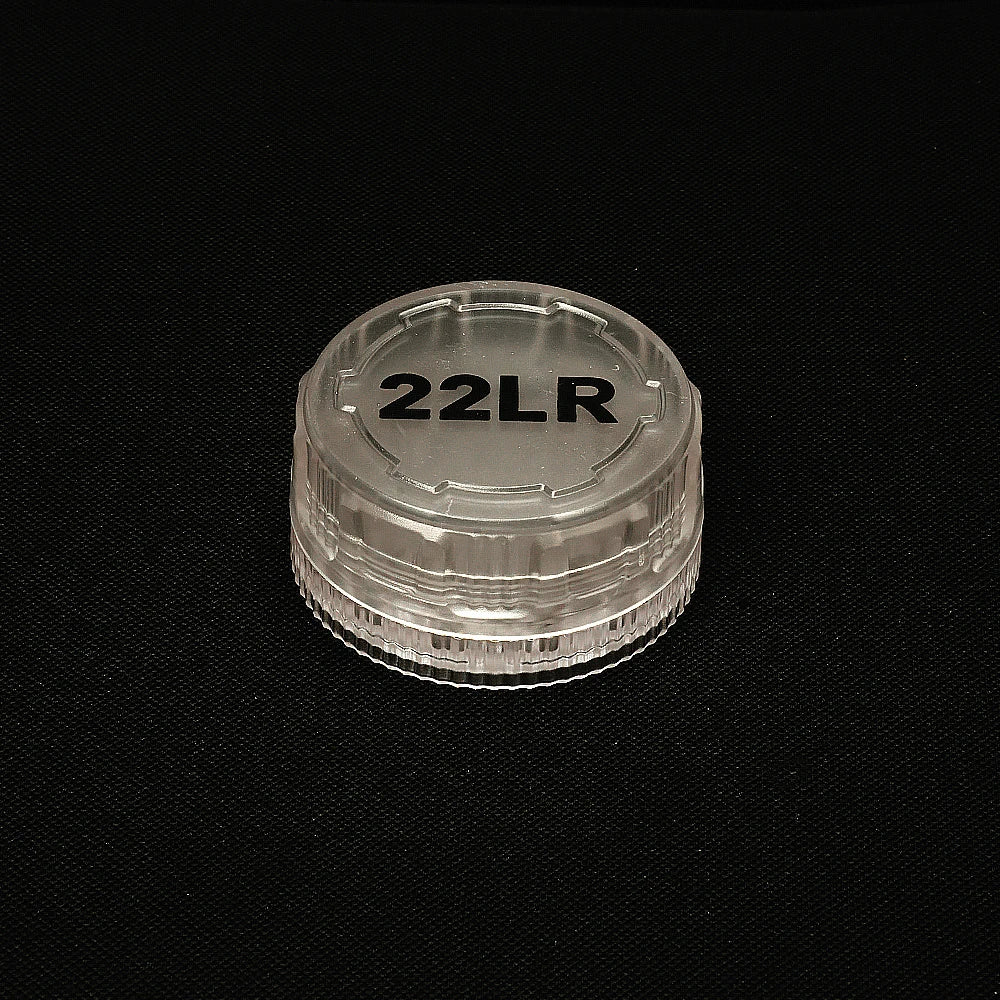 55-round ammo capacity; suitable for .22LR cartridges; portable pocket ammo storage box; translucent plastic material