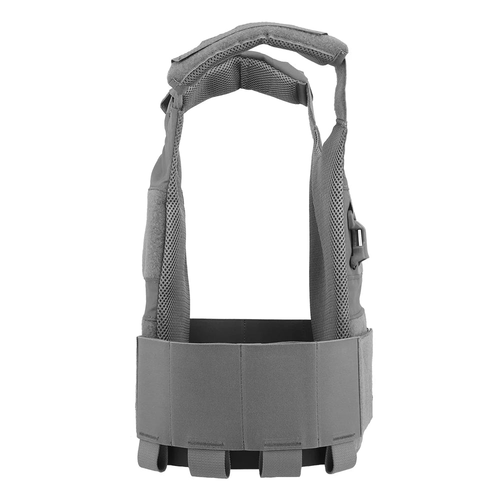 Wosport FCPC Plate Carrier Lightweight Cordura Tactical Vest with Velcro Panels Elastic Side Cummerbund 25mm Buckle for Airsoft