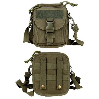 Tactical Waist Bag Molle System Outdoor Crossbody Sling Bag Oxford Cloth Multi-pocket Shoulder Pack for Hiking Camping Travel