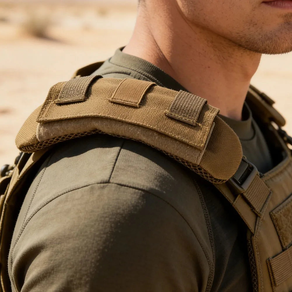 Backpack Shoulder Strap Pad Pressure Relief Comfortable Breathable Mesh Protect Pads For Hiking Hunting Outdoor Vest Accessories