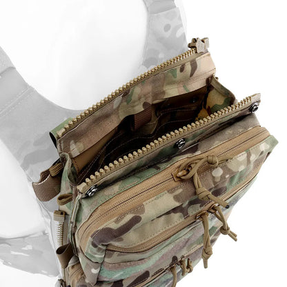 Tactical Panel Backpack Plate Carrier Expansion Pouch Bag Hunting Airsoft Vest Accessories for LV-119 Assault Vest Panel