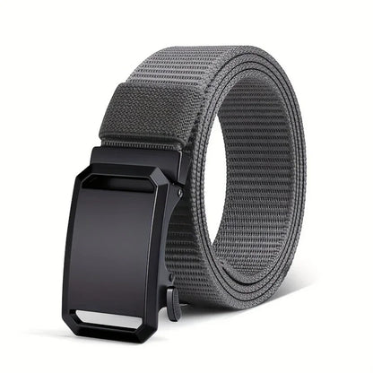 2026 New 1Pc Automatic Buckle Belt, Canvas Tactical Workwear Casual Outdoor Military Training Pants Belt For Men