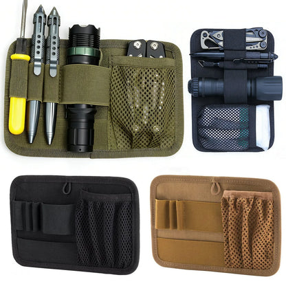 Modular Hook Loop Panel EDC Organizer,Inner Separation Pouch for Hunting Cambing Accessories Utility Tools Organizer Board