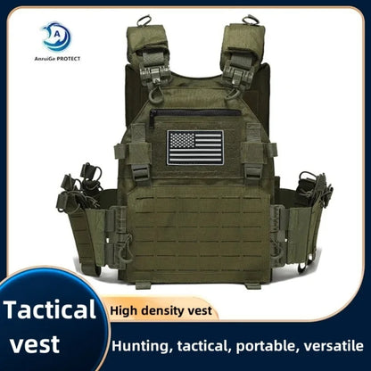 New Combat Vest 6094 Quick Release Lightweight Laser Cut Tactical Vest Black Gear Carry Hunting Tactical Vests