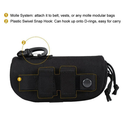 Outdoor Hunting Sunglasses Case Molle Durable Goggles Tactical Bag Sunglasses Storage Case Nylon Hard Glasses