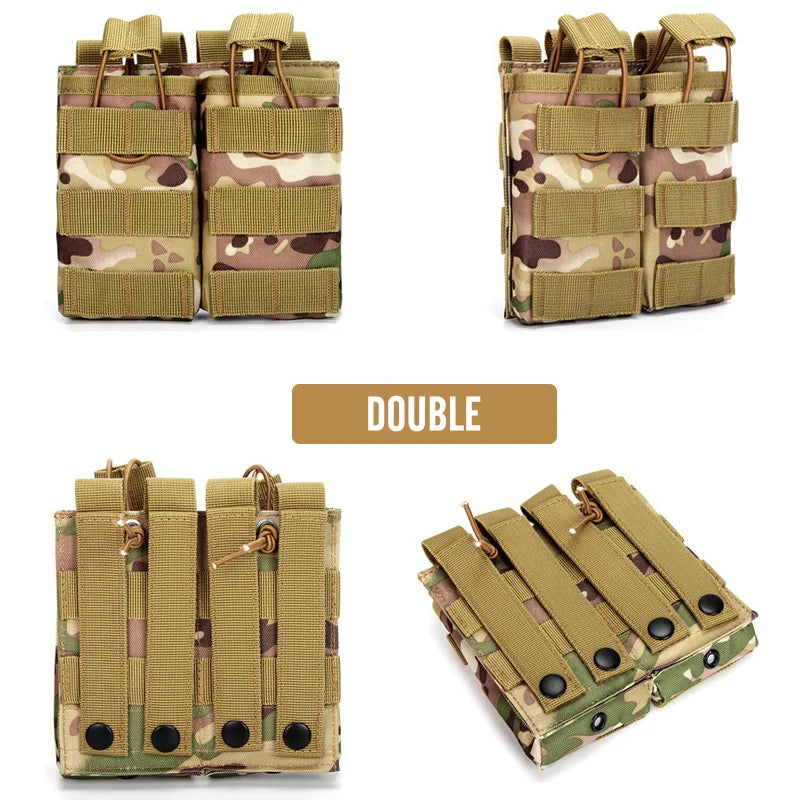 1000D Tactical Magazine Pouch Double/Triple/Quadruple Mag Pouch Airsoft Ak 5.56mm M4 Ar Rifle Hunting Accessories