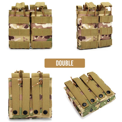 1000D Tactical Magazine Pouch Double/Triple/Quadruple Mag Pouch Airsoft Ak 5.56mm M4 Ar Rifle Hunting Accessories