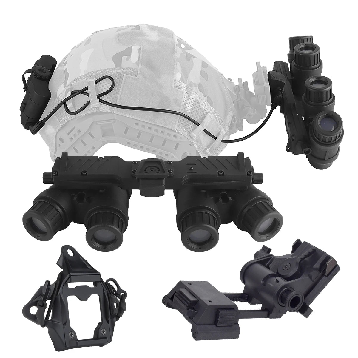 Nylon GPNVG 18 Night Vision Goggle AN-PVS-3-1With L4G24 Helmet NVG Mount Adapter DUMMY Model Fast Helmet Accessory High Quality