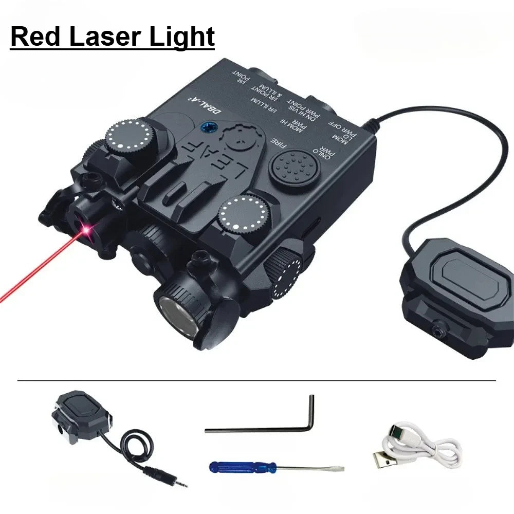 Multi-Purpose 20mm Rail Accessory, DBAL-A2 Aiming Indicator, Red Green Laser & White LED Lighting for Outdoor