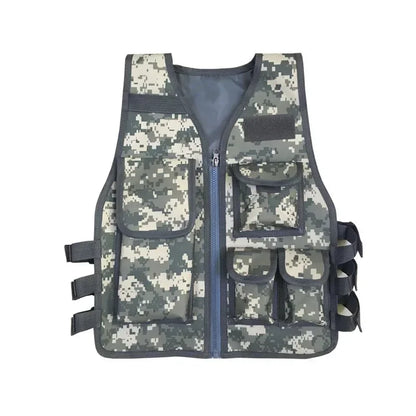 Children Summer Camping Training Camouflage Tactical Vest Body Armor Kids Outdoor Performance CS War Game Hunting Waistcoat