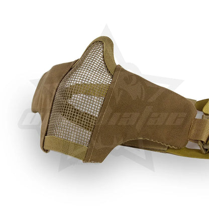 Outdoor cycling mask carbon steel mesh breathable half face mask CS field protection mask