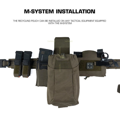 Tactical Dump Pouch Foldable Recycling Bag MOLLE Drop Pouch Magazine Utility Pouch for Belt Airsoft Shooting Hunting