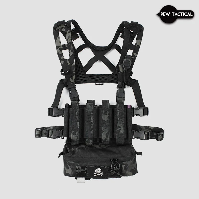 Pew Tactical Molle Airlite Tactical Chest Strap Combat Flexible Harness Outdoor Sports MK4 D3CRM Airsoft Accessories