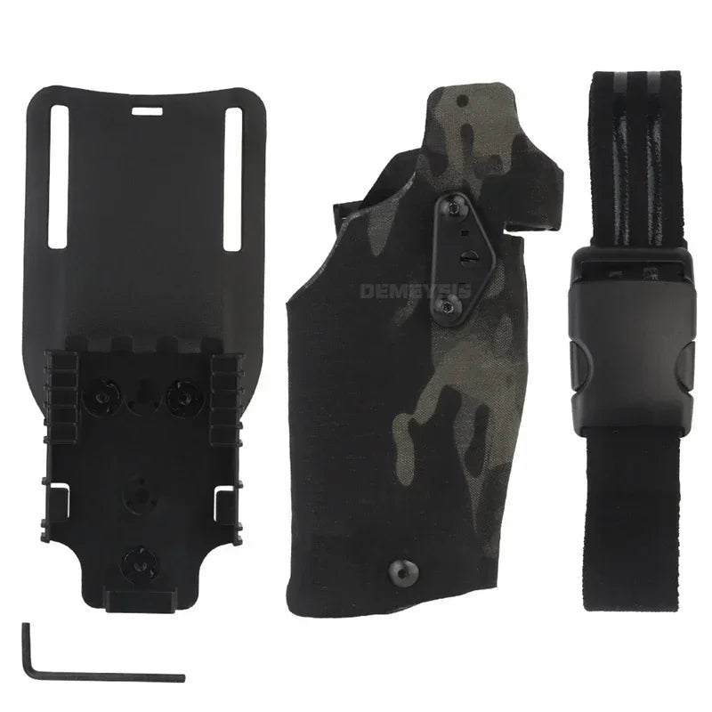 Airsoft Tactical Holster for G17 Gen4 19 with X300 X300U Light Quick Release Pistol Case with Strap Shooting Accessories