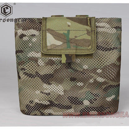 Airsoft Molle Dump Pouch Outdoor Roll-Up Drawstring Magazine Utility Folding Waist Bag Mesh Foldable Sport Hunting EDC Pocket