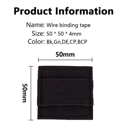Tactical Headset Wire Harness Strap Elastic Organizer Headset Wire Harness Hook Loop Sticker Helmet Vest Accessories