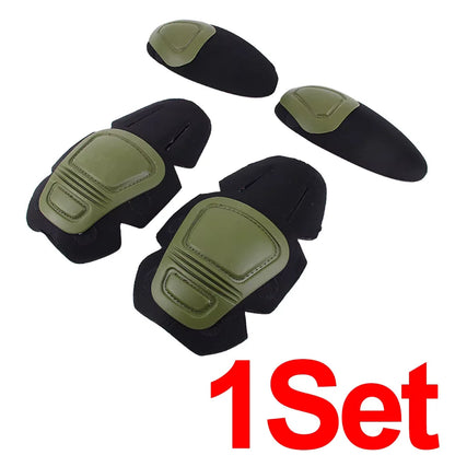 Tactical Knee Elbow Pads Set Outdoor Camouflage Combat Gear Hunting Suit Protection Quick-insert Soft Cushion Military Guard