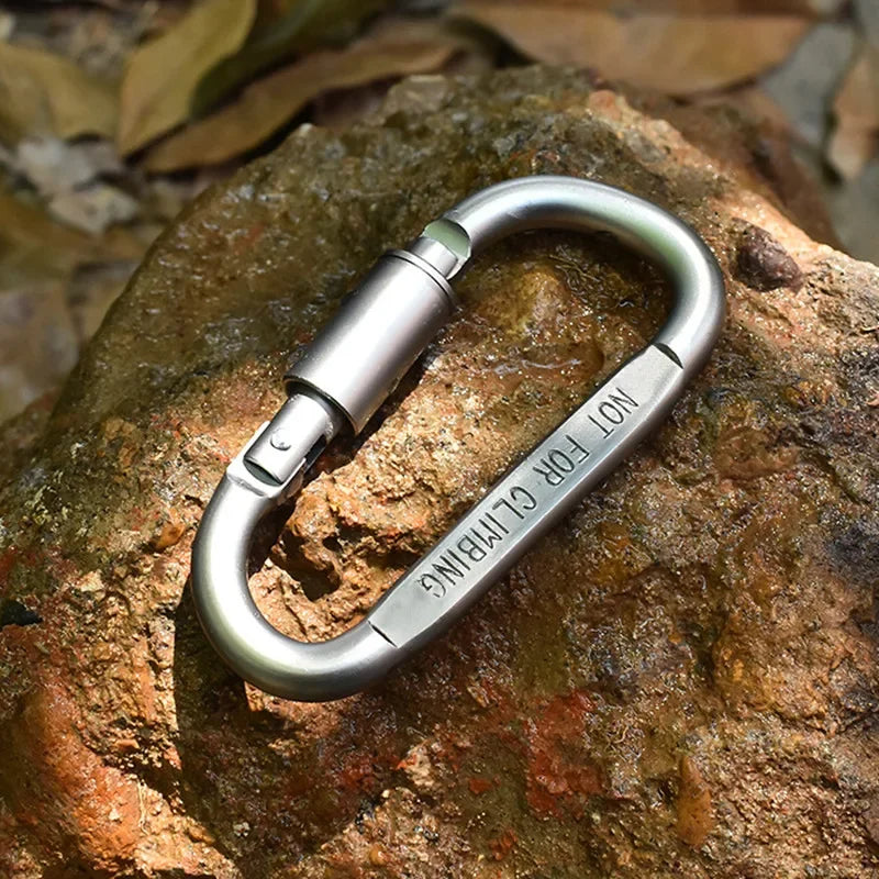 6PCS Carabiner Set For Key Camping Survival EDC Outdoor Keychain Clip  Alloy Aluminum Tactical Caribiner Hook Karabiners