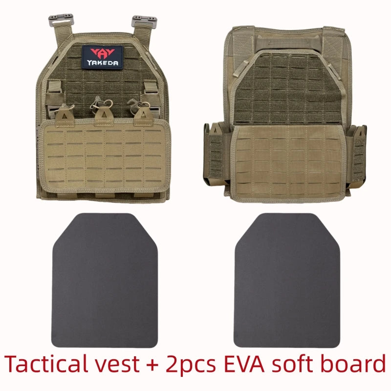 Multicam Camo Tactical Vest Quick Release Molle Modular Protective Vest for Outdoor CS Wargame Hunting yakeda 6094