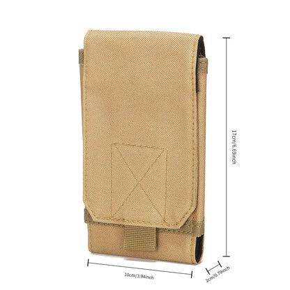 MOLLE Tactical Phone Pouch Outdoor Universal Smartphone Pouch 600D Nylon Belt Waist Bag for Hunting Travel Hiking