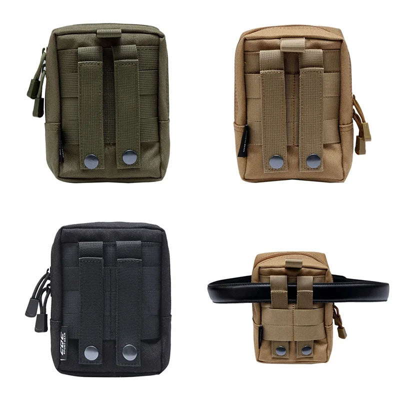 Tactical 600D Outdoor Waist Bag Molle Pouch Tool Zipper Waist Pack Hungitng Accessory Belt Pouch