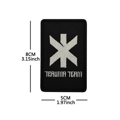 Trauma Team Embroidered Rescue Patches Arasaka Fabric Accessories Patches With Hook&Loop For Jacket Shoulder DIY Sew-on