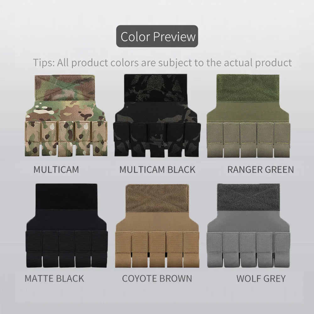 M203 Grenade Sub Pouch 5 Round 40MM Banger Hanger Chest Rig Abdominal Tactical Vest Plate Carrier Accessories