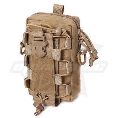 Molle system water bottle bag outdoor sports mobile phone holder camping hiking organizer waist bag