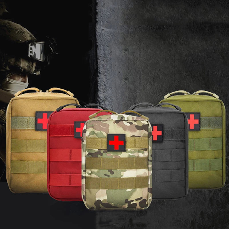 First Aid Bag Camping Tactical Medical Pouch Outdoor MOLLE EMT Emergency Survival Kit Accessory Hunting Camo Training Bag