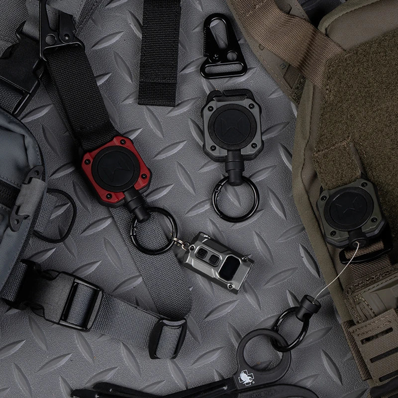 Tactical Multifunctional Retractable Rope Lightweight & Portable Hunting Airsoft Training Gear Battle Belt Plate Carrier