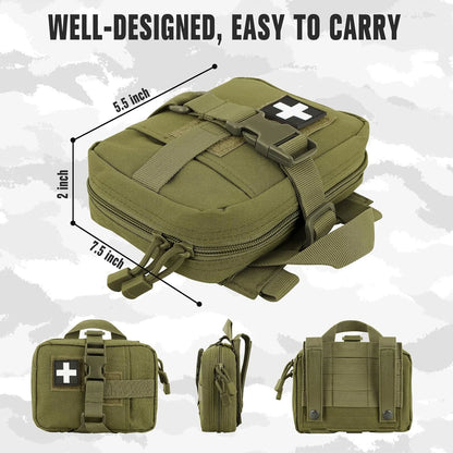 Tactical EMT Pouch, Upgrade Tear-Away First Aid Kit Tactical Small Belt First Aid Pouch Molle Medical Pouches for Travel,Outdoor