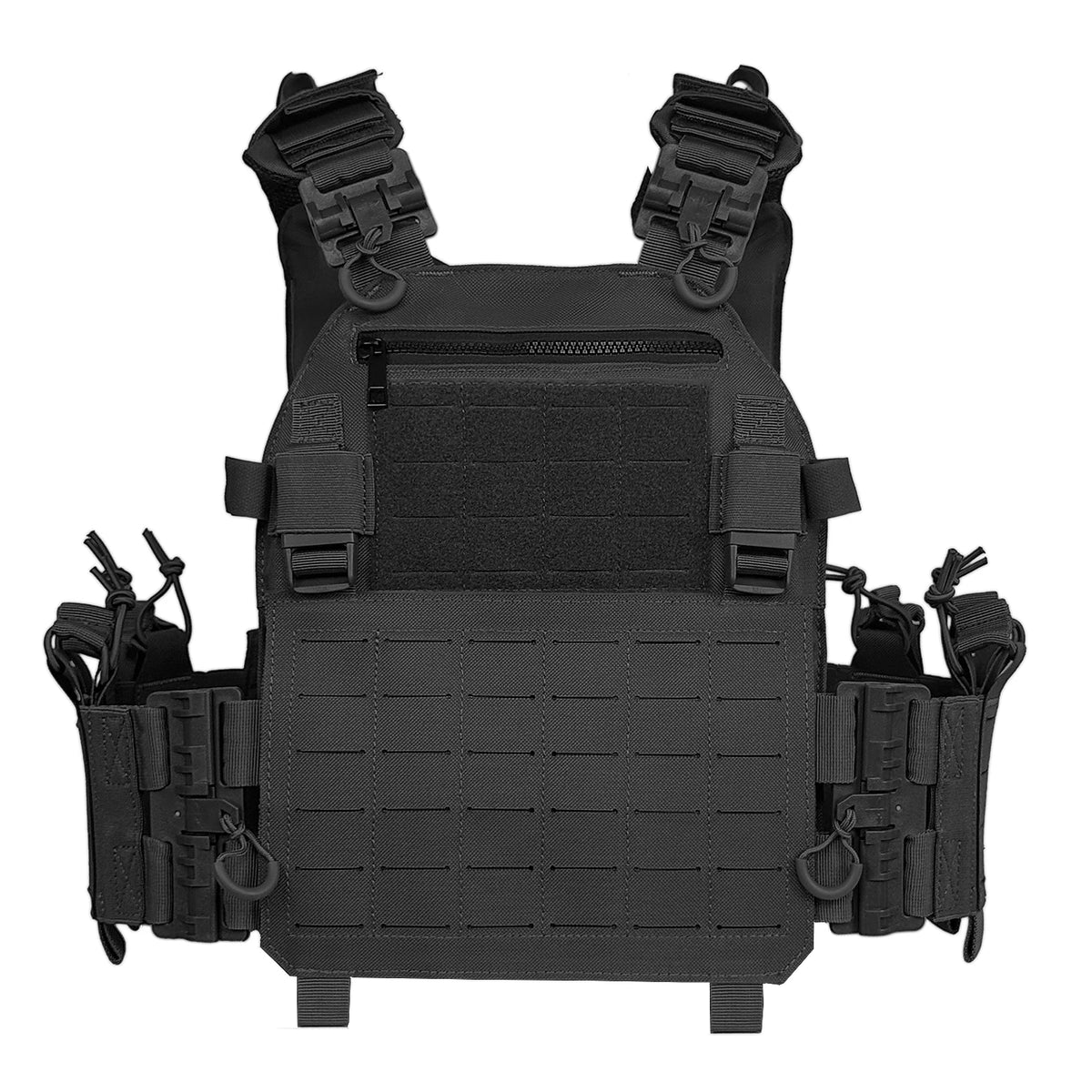 Outdoor multifunctional laser MOLLE hunting vest, breathable and detachable, with multiple equipment bags for reassembly