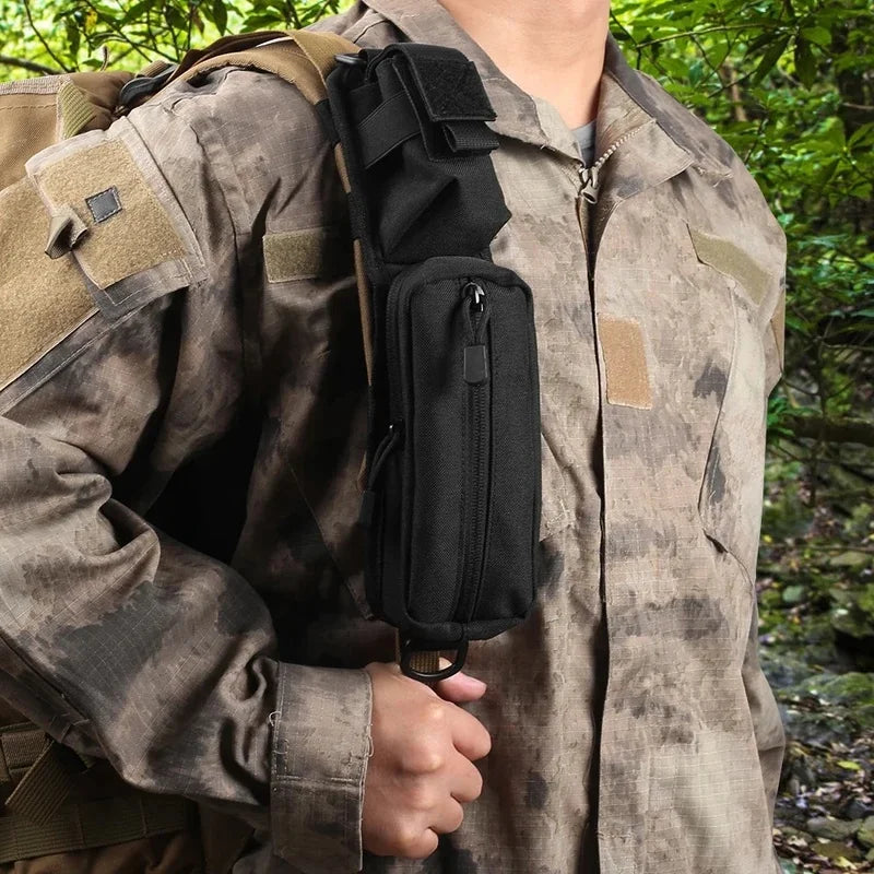 Backpack Shoulder Strap Pouch MOLLE EDC Organizer Bag for Flashlight Keys Small Tools Hiking Camping Travel