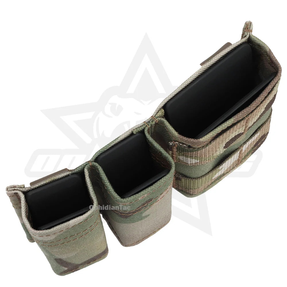5.56 9mm 1+2 Magazine Pouch KYWI Wedge Insert Shorty MAG Bag MOLLE M4 G17 AR15 Airsoft Belt Vest Gear with Maclice Clip
