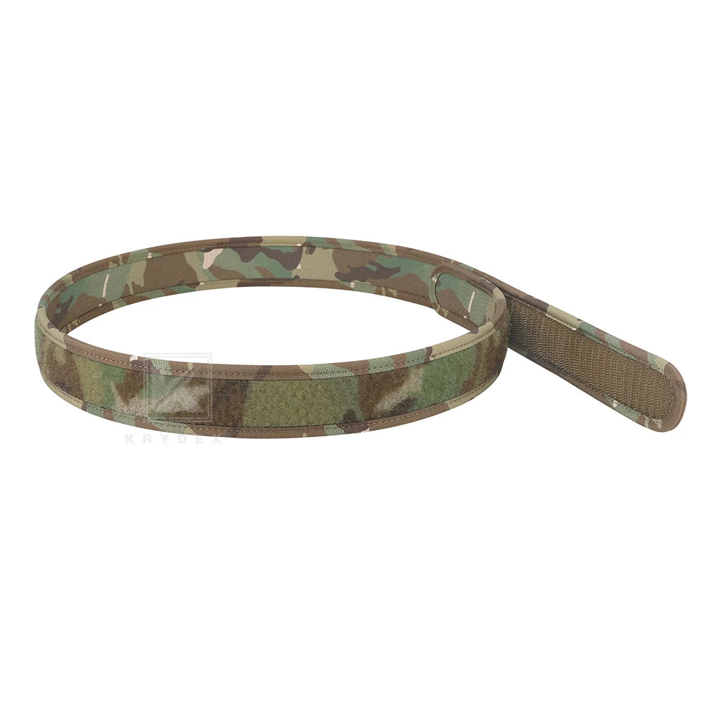 KRYDEX Tactical 1.5'' Loop Inner Belt Buckleless Nylon Waist Duty Belt Hunting Shooting Sport Accessories Men Outer Black Belt