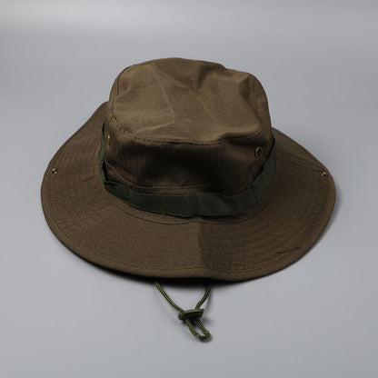 Camouflage Tactical Boonie Hats Camping Climbing Bucket Sniper Hat Men Outdoor Fishing Hiking Cap Sun Protective Boonie Caps