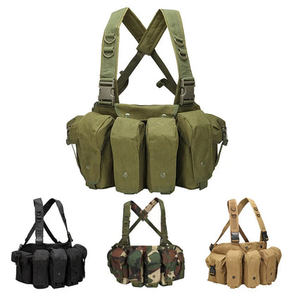 AK Chest Rig Vest AK 47 Magazine Pouch Airsoft Paintball Equipment Outdoor Sports Training Hunting Plate Carrier Vests