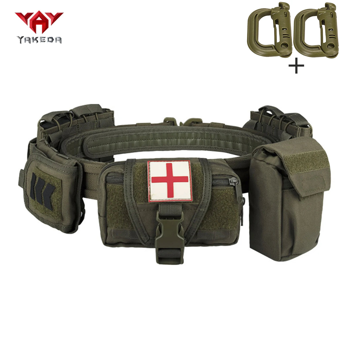 YAKEDA modular detachable recombination belt with quick release buckle waist belt MOLLE expansion gift D-shaped buckle