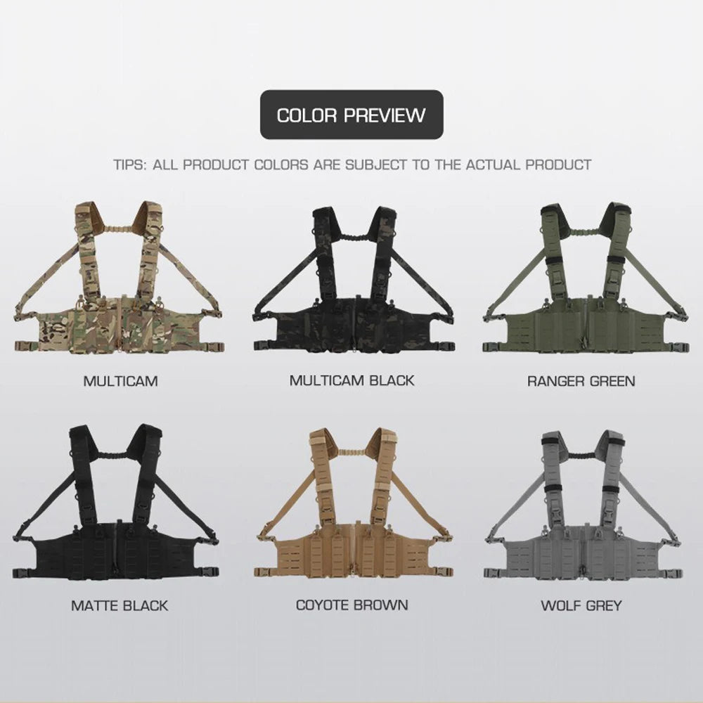 Tactical Vest Chest Rigs Lightweight  Camouflage MOLLE Militar Hunting Airsoft Assault SF Vest Mag Pouch H-Style Strap